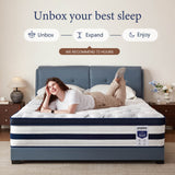 Queen Hybrid Mattress, Cooling Gel Memory Foam, Motion Isolation, Edge Support, for Back & Side Sleepers