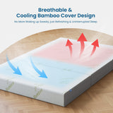 Popiee Folding Mattress, 6 Inch Trifold Memory Foam Mattress with Ultra Soft Removable Cover