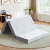Popiee Folding Mattress, 6 Inch Trifold Memory Foam Mattress with Ultra Soft Removable Cover