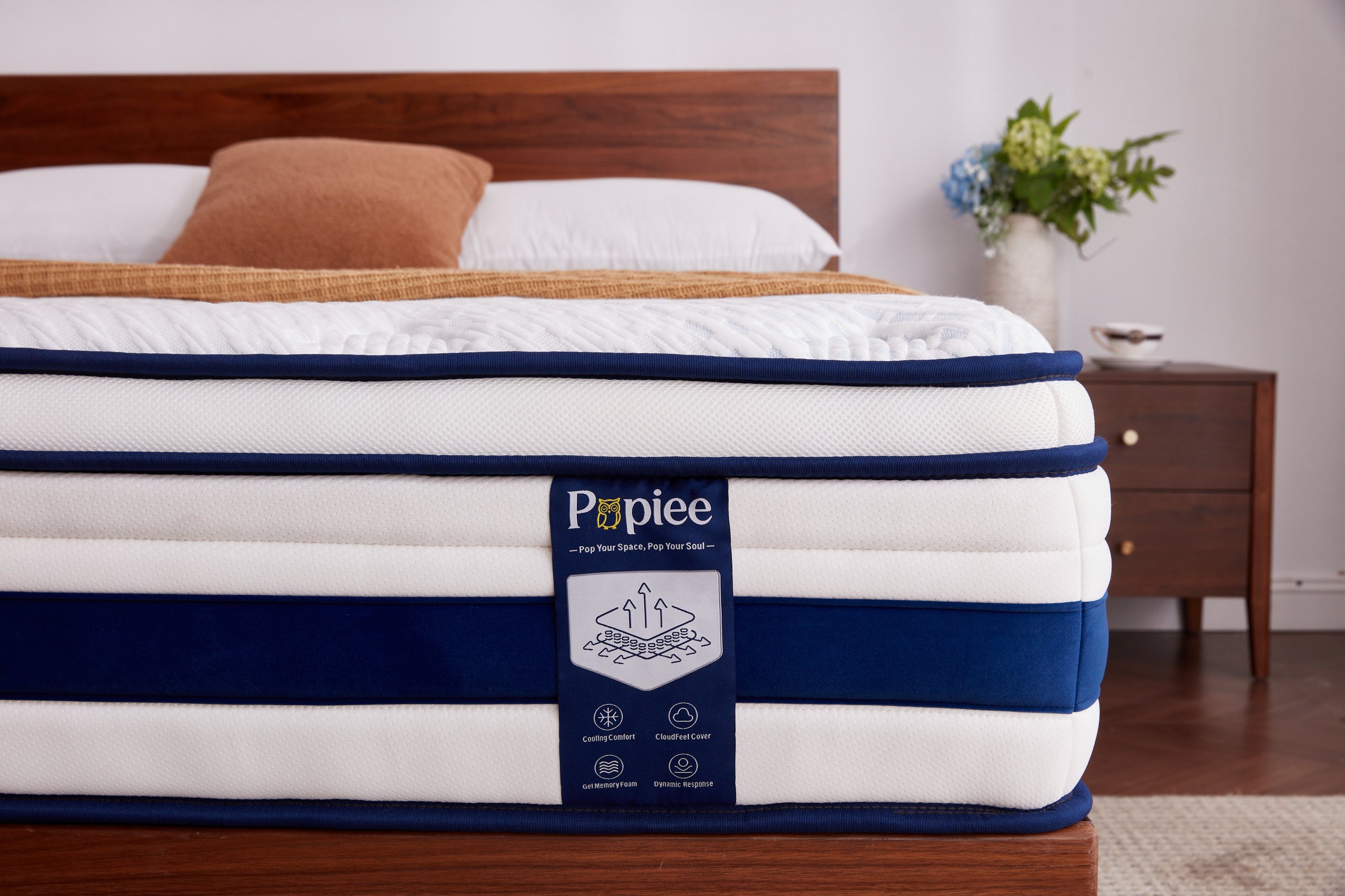 Single Mattress 3FT, Pocket Sprung Memory Foam, Medium Firm | 7 zone orthopaedic support, motion isolation, eases body pressure for single sleepers