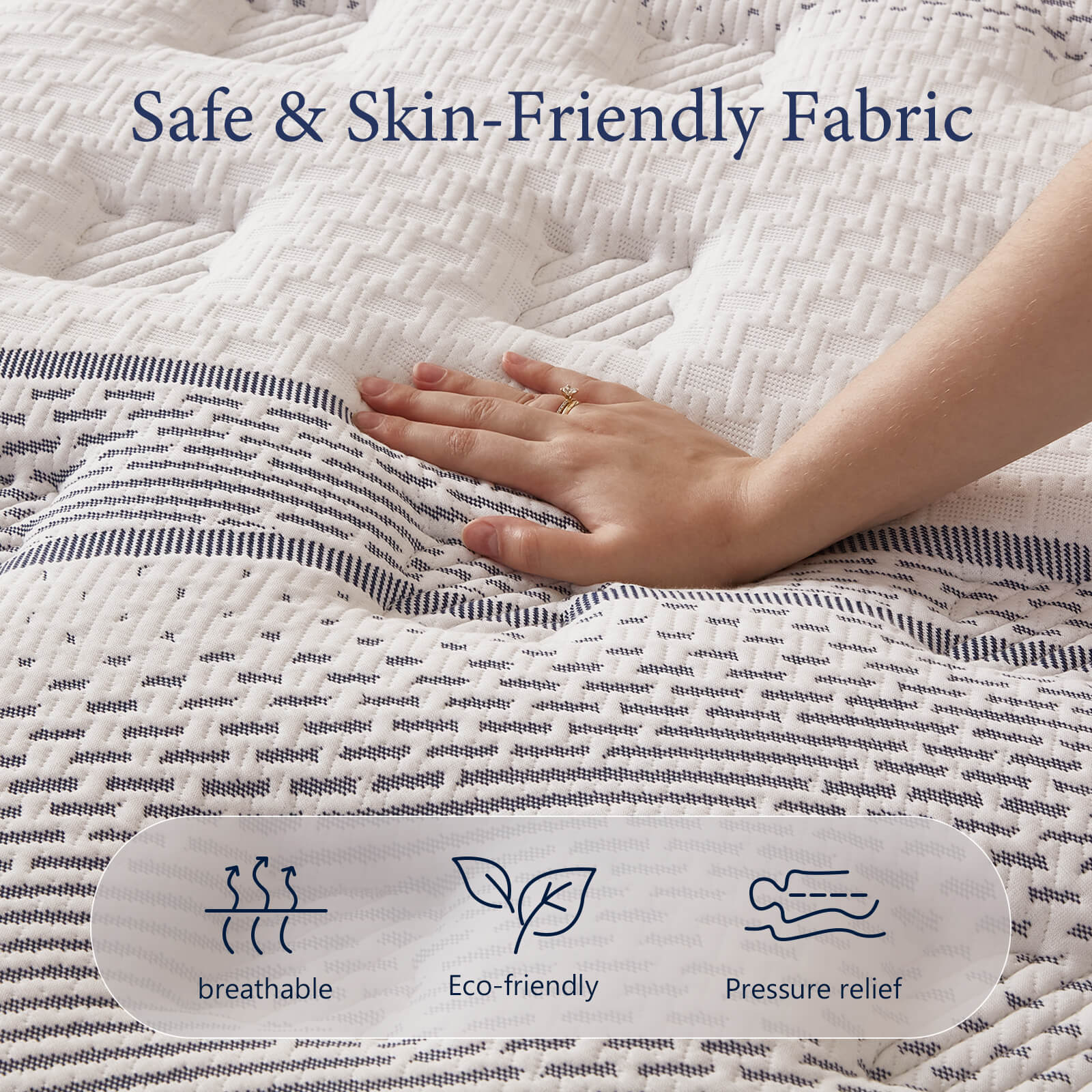 Queen Hybrid Mattress, Cooling Gel Memory Foam, Motion Isolation, Edge Support, for Back & Side Sleepers
