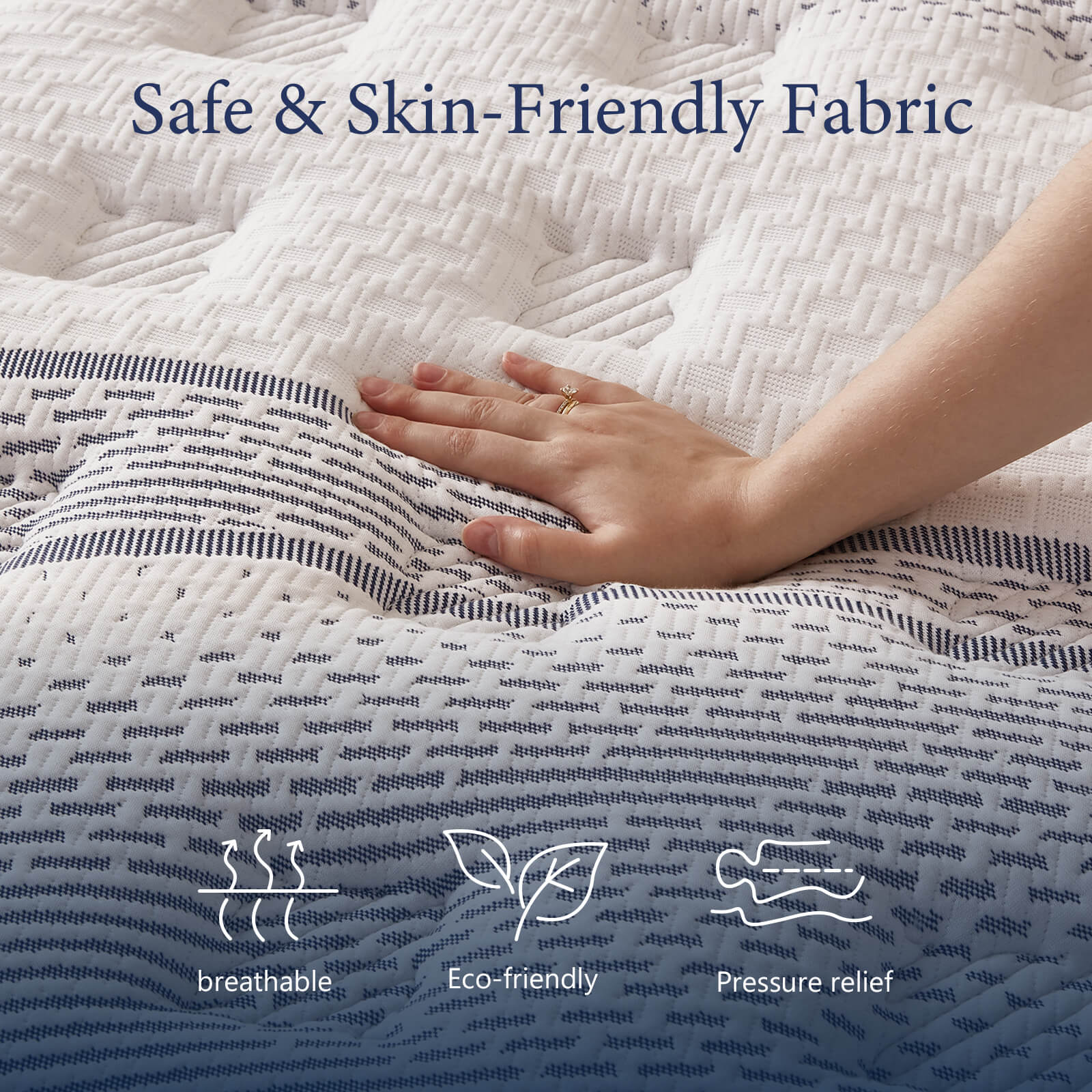 Queen Hybrid Mattress, Cooling Gel Memory Foam, Motion Isolation, Edge Support, for Back & Side Sleepers