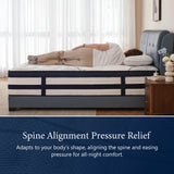Queen Hybrid Mattress, Cooling Gel Memory Foam, Motion Isolation, Edge Support, for Back & Side Sleepers